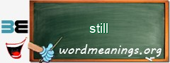 WordMeaning blackboard for still